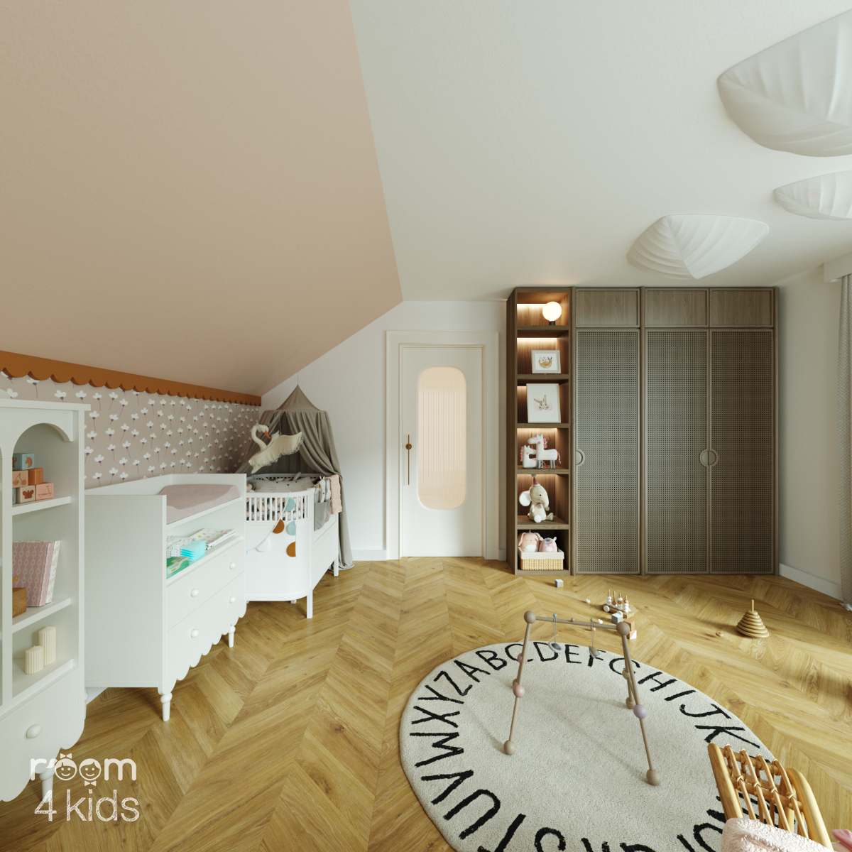 Pokój niemowlaka, Projekt ROOM 4 KIDS - Pokoje dla dzieci _ 2 Pokój niemowlaka, Projekt: ROOM 4 KIDS - Pokoje dla dzieci (2)