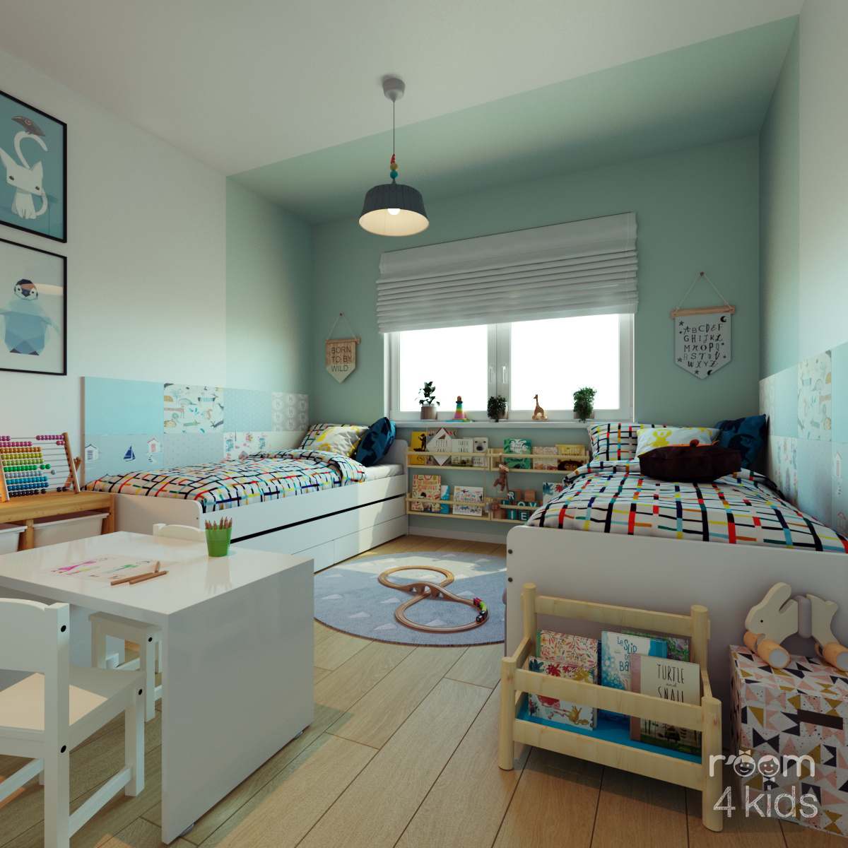 Pokój rodzeństwa v1, Projekt: ROOM 4 KIDS - Pokoje dla dzieci (2)