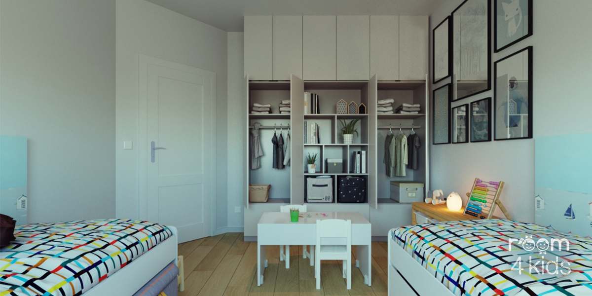 Pokój rodzeństwa v1, Projekt - ROOM 4 KIDS, Pokoje dla dzieci _ 4 Pokój rodzeństwa v1, Projekt: ROOM 4 KIDS - Pokoje dla dzieci (4)