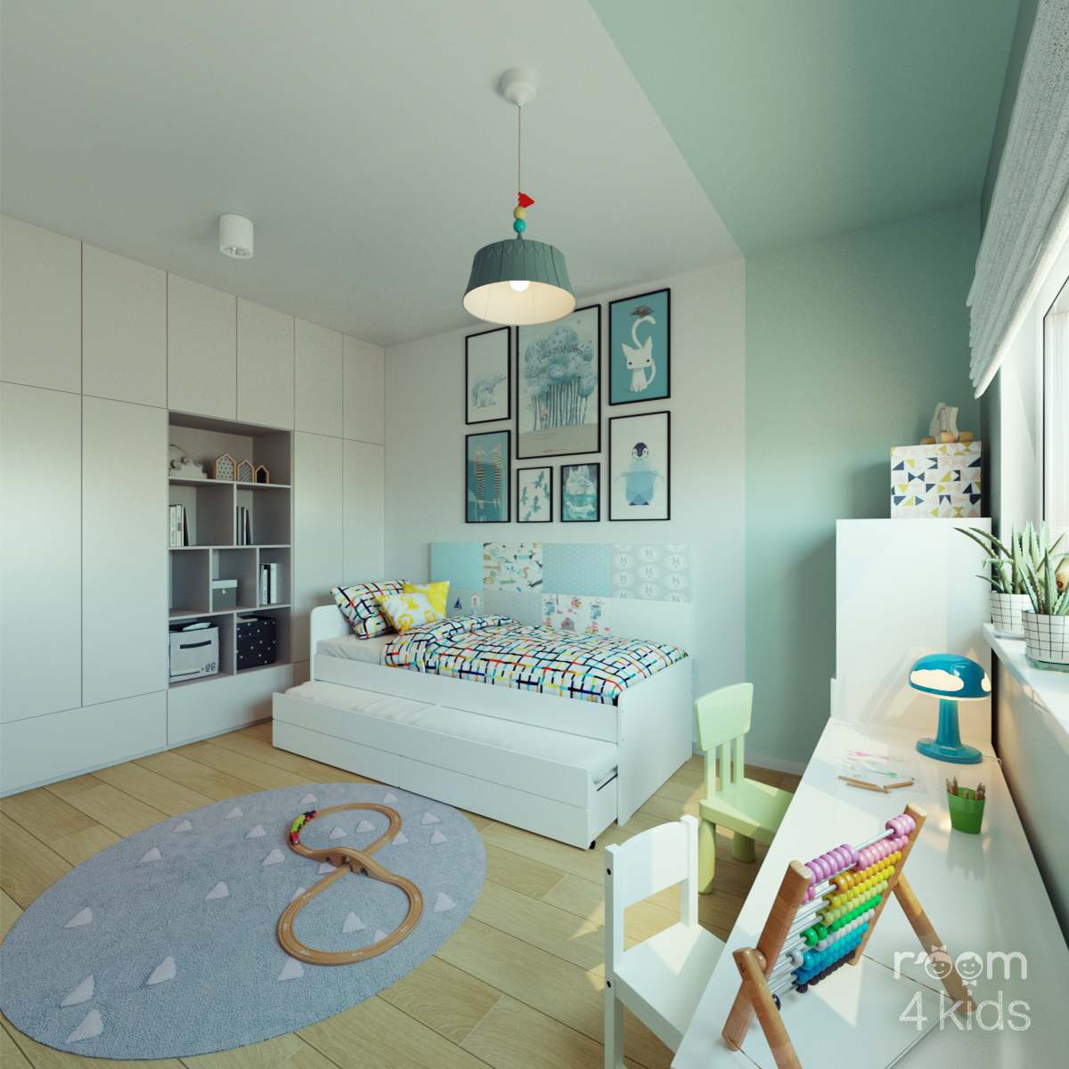 Pokój rodzeństwa v2, Projekt - ROOM 4 KIDS, Pokoje dla dzieci _ 1 Pokój rodzeństwa v2, Projekt: ROOM 4 KIDS - Pokoje dla dzieci (1)