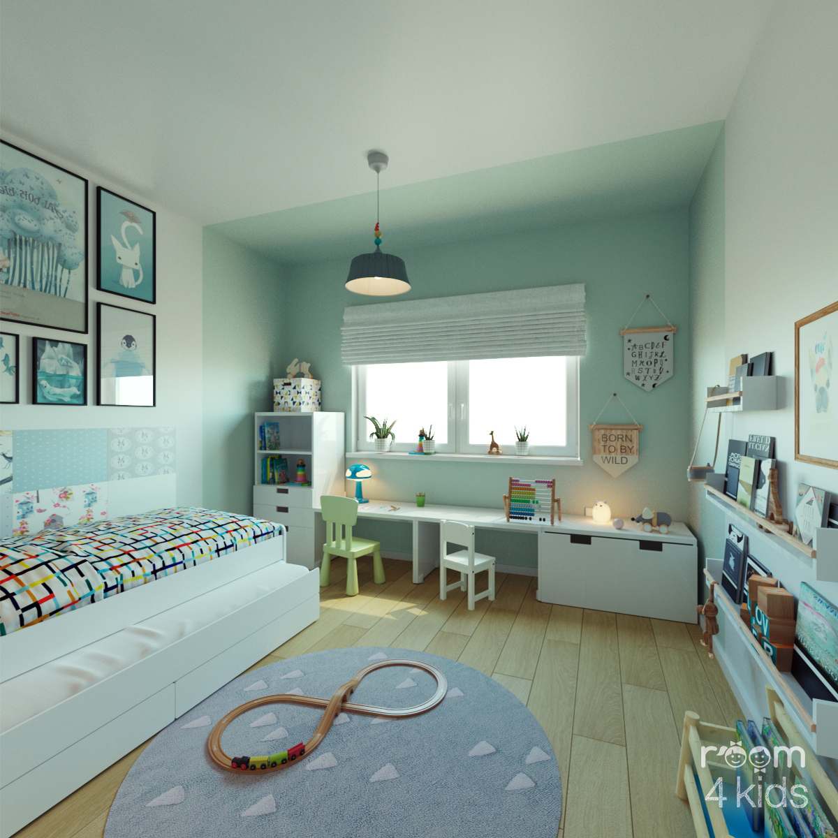 Pokój rodzeństwa v2, Projekt - ROOM 4 KIDS, Pokoje dla dzieci _ 3 Pokój rodzeństwa v2, Projekt: ROOM 4 KIDS - Pokoje dla dzieci (3)