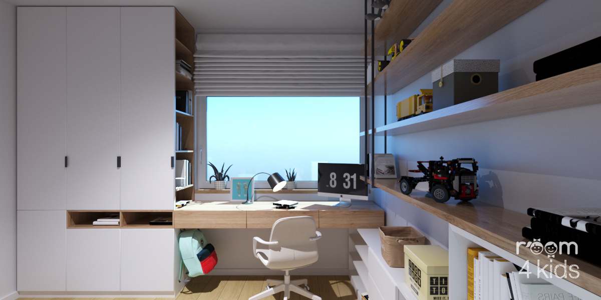 Pokój ucznia - 9 latka, Projekt - ROOM 4 KIDS, Pokoje dla dzieci _ 4 Pokój ucznia - 9 latka, Projekt: ROOM 4 KIDS - Pokoje dla dzieci (4)